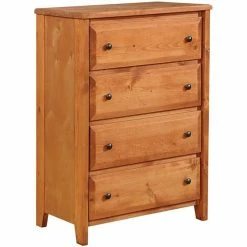 Best deal 💯 Bowery Hill 4 Drawer Chest In Amber Wash ⌛