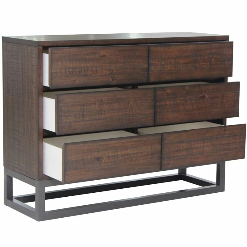 Wholesale ๐คฉ Pulaski Modern Industrial 3 Drawer ๐ Dresser In Brown ๐ - Image 4