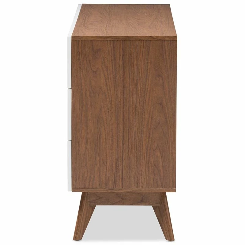 Flash Sale ✨ Baxton Studio Calypso 6 Drawer Double 👗 Dresser In White And Walnut 😀 - Image 5