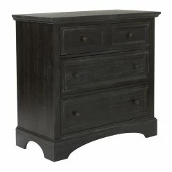 Hot Sale ๐ Office Star Farmhouse Basics 3 Drawer Chest In Rustic Black By OSP Home Furnishings ๐