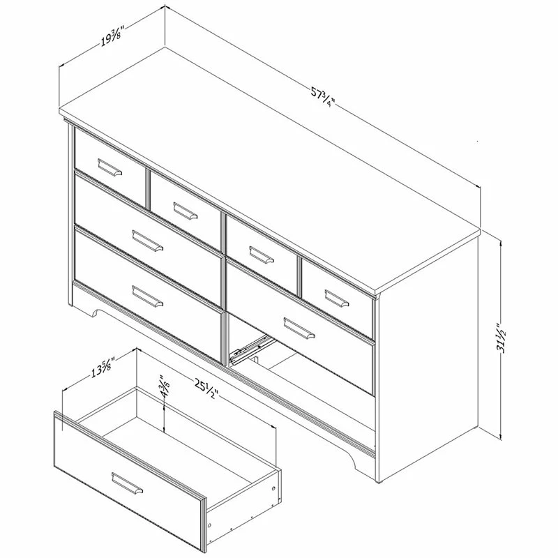 Deals โ South Shore Versa 6 Drawer Double ๐ Dresser In Winter Oak ๐ - Image 8