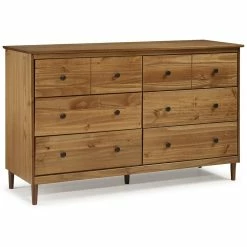 Hot Sale ๐ Walker Edison 6 Drawer Solid Wood ๐ Dresser In Caramel ๐ฅฐ