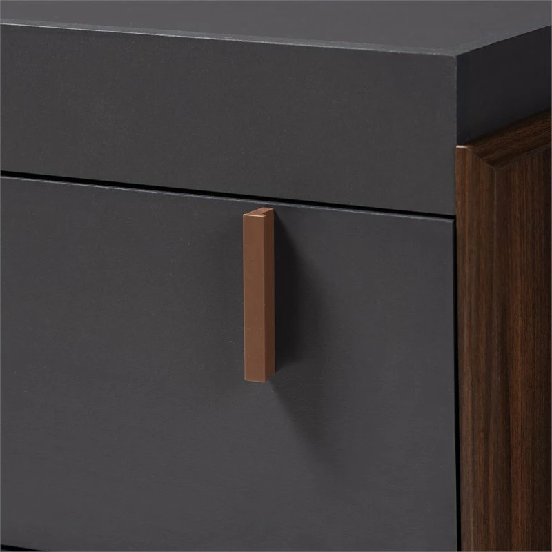 Promo 🔥 Baxton Studio Rikke Two-Tone 6-Drawer Wood 👗 Dresser In Gray And Walnut 👍 - Image 3
