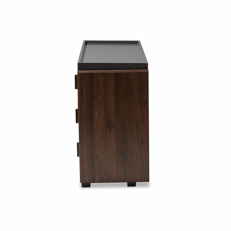Promo 🔥 Baxton Studio Rikke Two-Tone 6-Drawer Wood 👗 Dresser In Gray And Walnut 👍 - Image 8