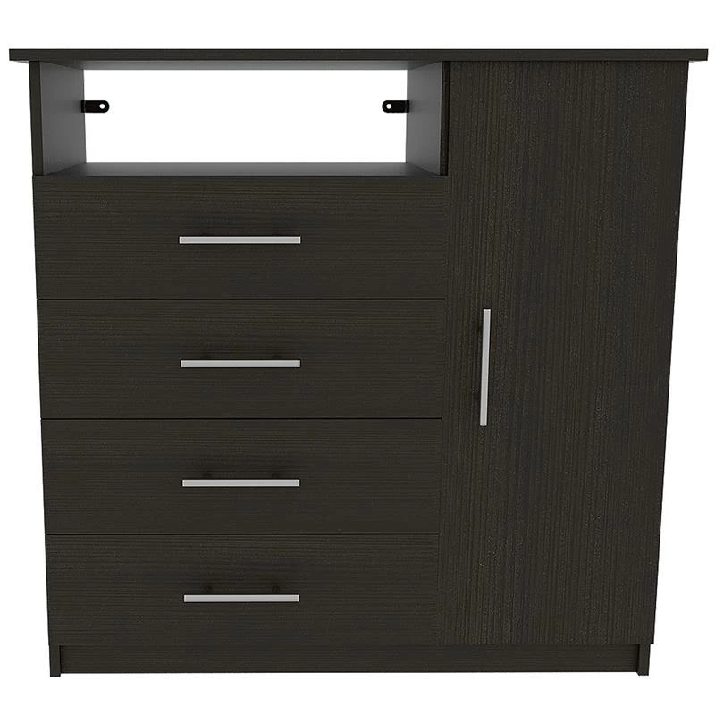 Top 10 ๐ Tuhome Furniture TuHome Black Wengue Modern Engineered Wood Peru 4 Drawer ๐ Dresser โค๏ธ - Image 4