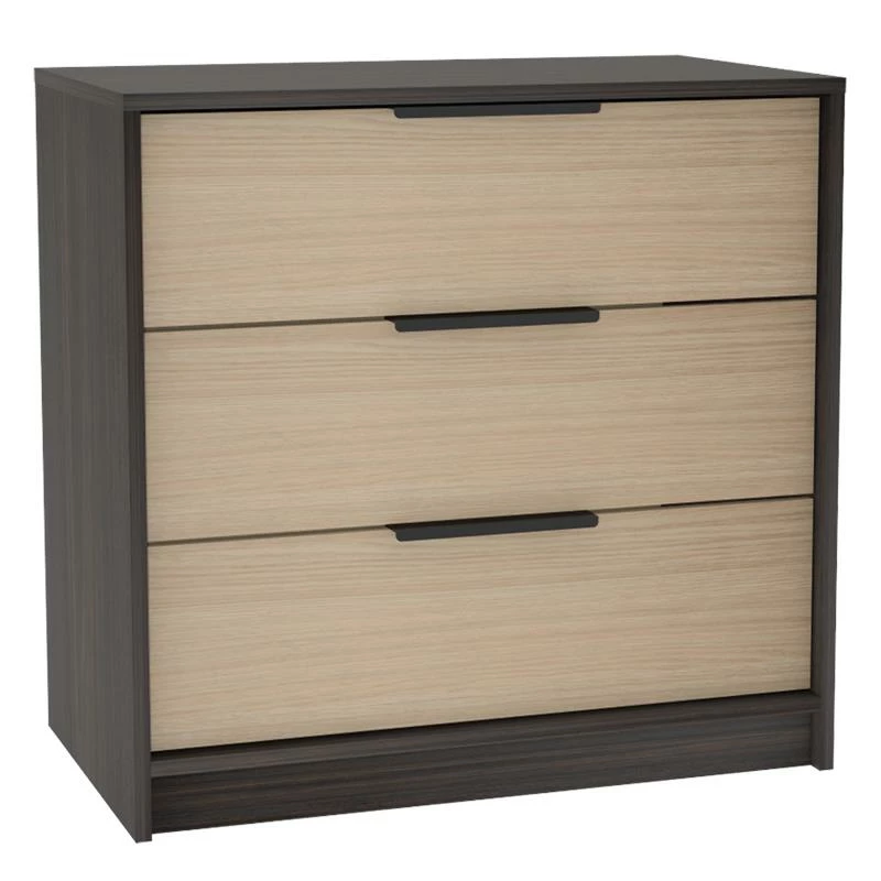 New 👏 Tuhome Furniture Kaia 3 Drawers 👗 Dresser In Weathered Oak ⌛