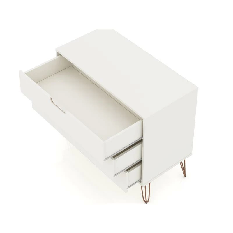 New 🛒 Manhattan Comfort Rockefeller Wood 👗 Dresser In White ✔️ - Image 5