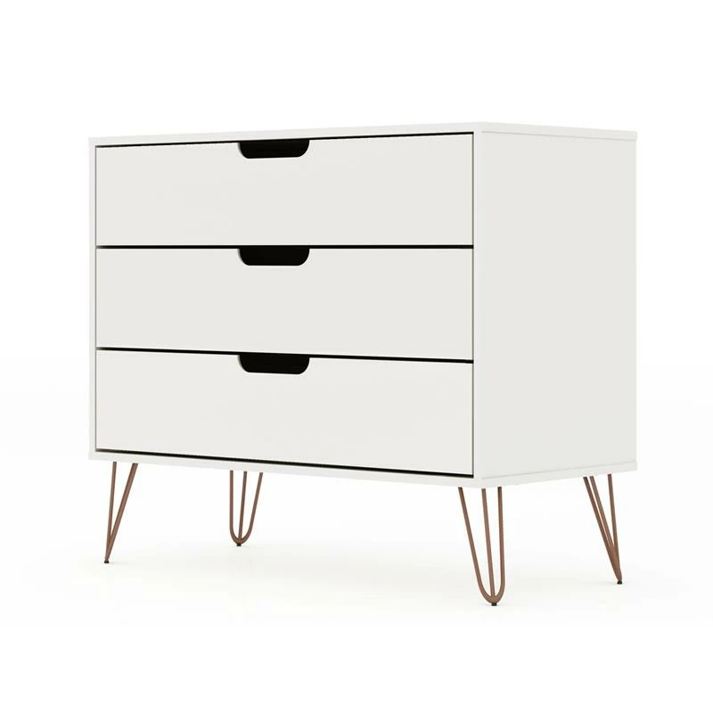 New 🛒 Manhattan Comfort Rockefeller Wood 👗 Dresser In White ✔️ - Image 10