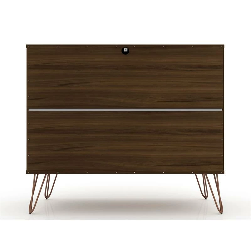 Budget โ๏ธ Manhattan Comfort Rockefeller Modern Sleek Wood 3-Drawer ๐ Dresser In Brown ๐ - Image 6