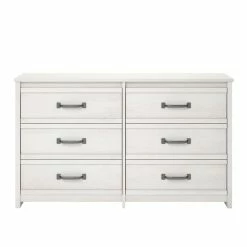 Best Pirce 💯 Ameriwood Home Bassinger 6 Drawer 👗 Dresser In Ivory Oak 🌟