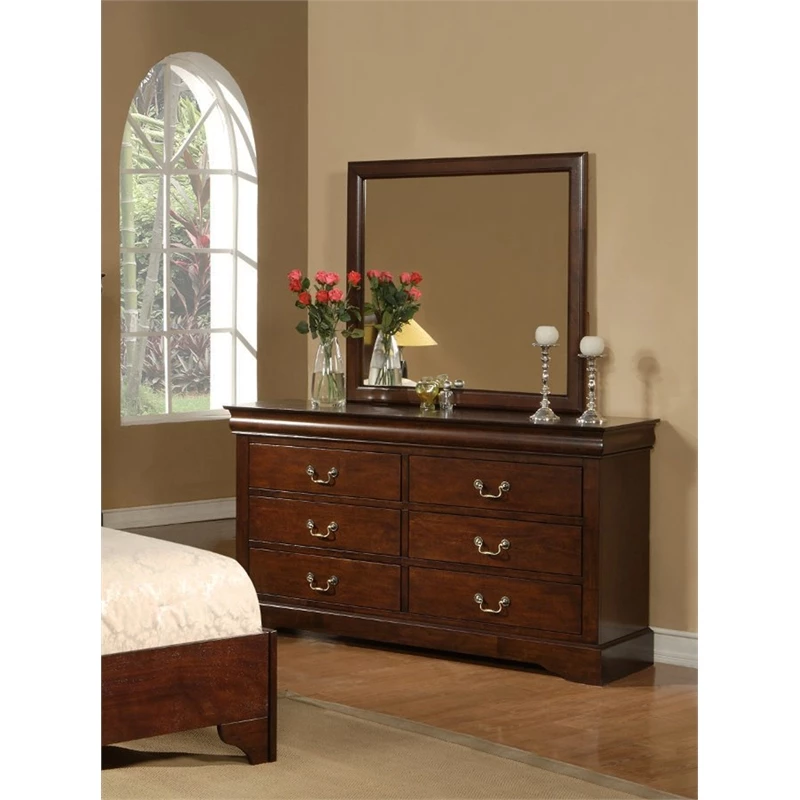 Brand new 😀 Alpine Furniture West Haven 6 Drawer Wood 👗 Dresser In Cappuccino (Brown) ✨ - Image 4