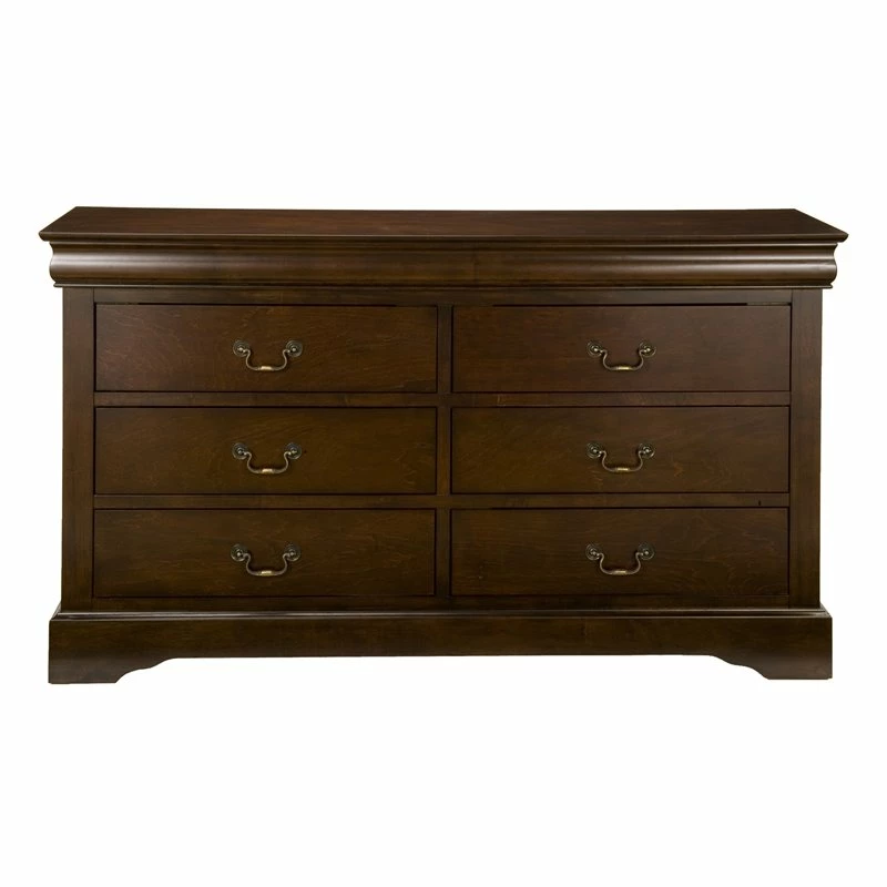 Brand new 😀 Alpine Furniture West Haven 6 Drawer Wood 👗 Dresser In Cappuccino (Brown) ✨