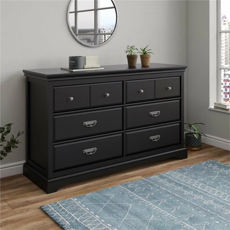 Buy โค๏ธ Ameriwood Home Bristol 6 Drawer ๐ Dresser In Black ๐คฉ - Image 5