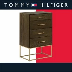 New 😍 Tommy Hilfiger Franklin 4 Drawer 👗 Dresser Walnut 😀