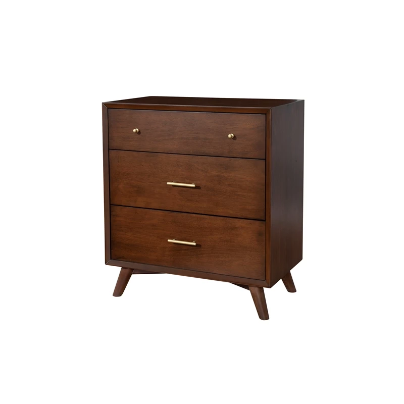 Wholesale ๐ Alpine Furniture Flynn Mid Century Wood 3 Drawer Accent Chest In Walnut (Brown) โค๏ธ