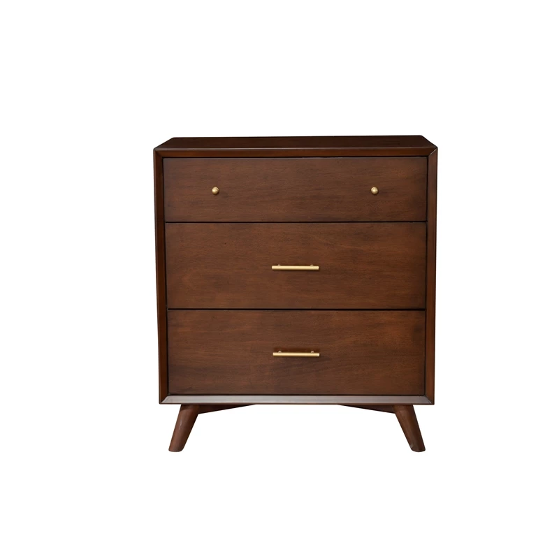 Wholesale ๐ Alpine Furniture Flynn Mid Century Wood 3 Drawer Accent Chest In Walnut (Brown) โค๏ธ - Image 2