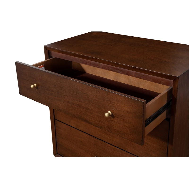 Wholesale ๐ Alpine Furniture Flynn Mid Century Wood 3 Drawer Accent Chest In Walnut (Brown) โค๏ธ - Image 3