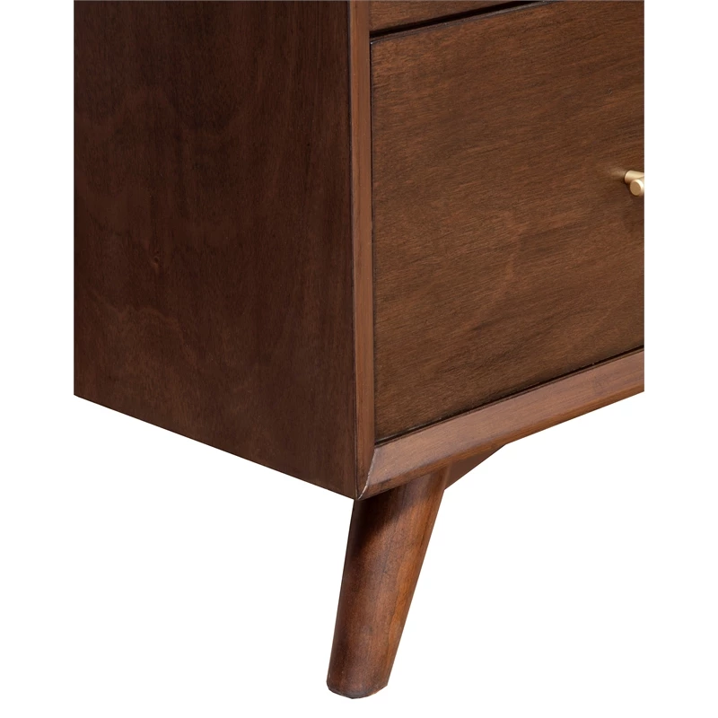 Wholesale ๐ Alpine Furniture Flynn Mid Century Wood 3 Drawer Accent Chest In Walnut (Brown) โค๏ธ - Image 4