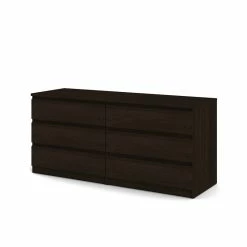 Flash Sale 🔔 Pemberly Row Contemporary Wood 6 Drawer Double 👗 Dresser In Espresso 🎁