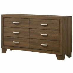 Budget 😉 ACME Furniture ACME Miquell Composite Wood 6-Drawer Bedroom 👗 Dresser In Oak 👏