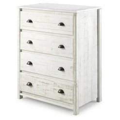 Wholesale π Alaterre Furniture Rustic 4-Drawer Wood Chest Of Drawers In Rustic White π