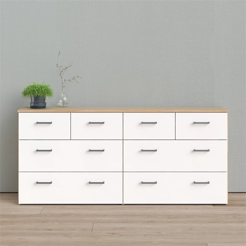 Buy ✔️ Home Square 2PC Set With 1 Double 👗 Dresser And 1 Chest In Oak And White ✔️ - Image 7