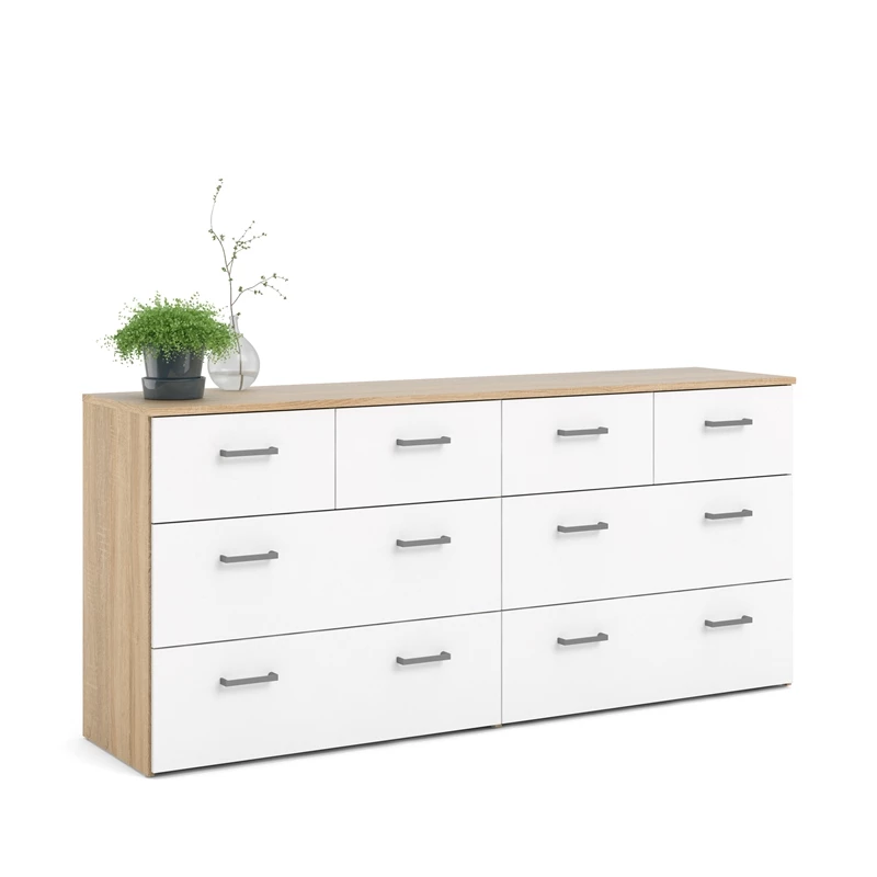 Buy ✔️ Home Square 2PC Set With 1 Double 👗 Dresser And 1 Chest In Oak And White ✔️ - Image 8