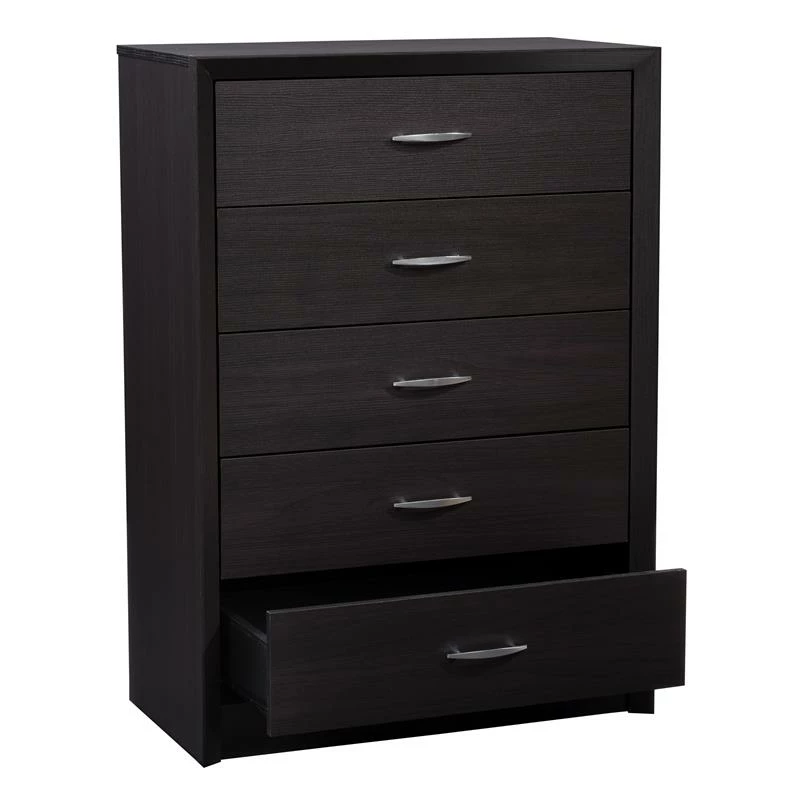 Outlet 🎉 CorLiving Newport 5 Drawer Tall 👗 Dresser In Black 🎁 - Image 3