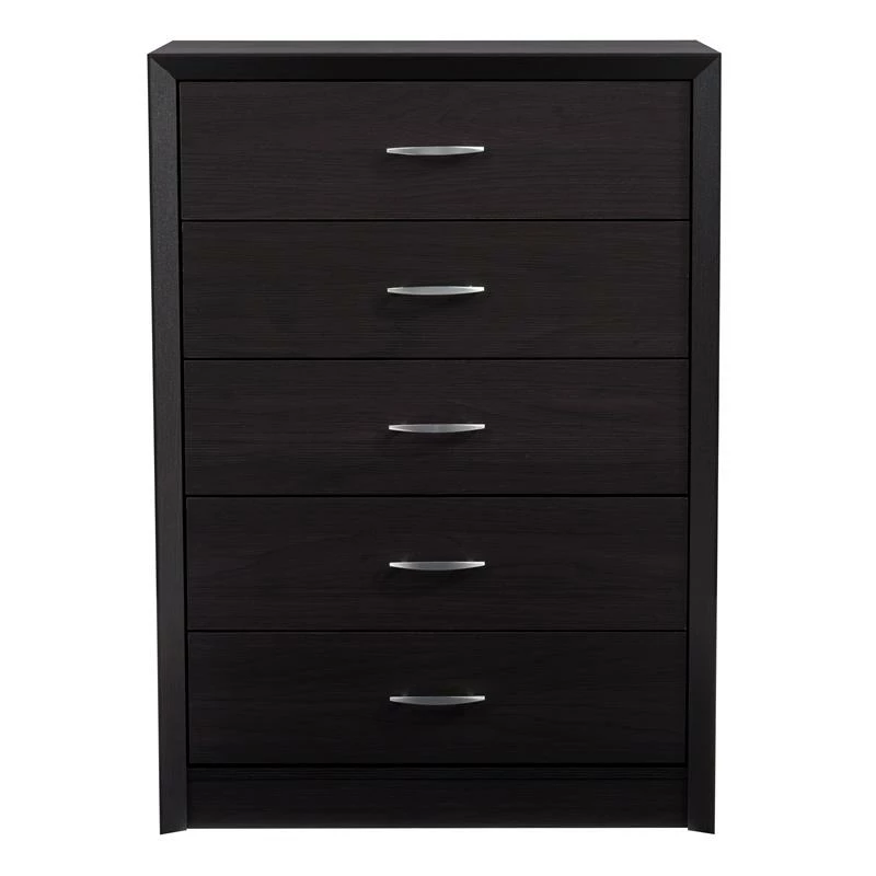 Outlet 🎉 CorLiving Newport 5 Drawer Tall 👗 Dresser In Black 🎁 - Image 2