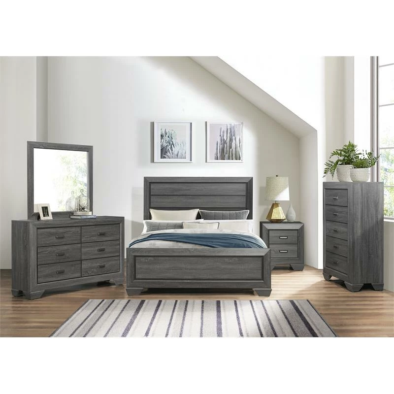 New ๐ Lexicon Beechnut 6 Drawers Contemporary Wood ๐ Dresser In Gray ๐ - Image 2