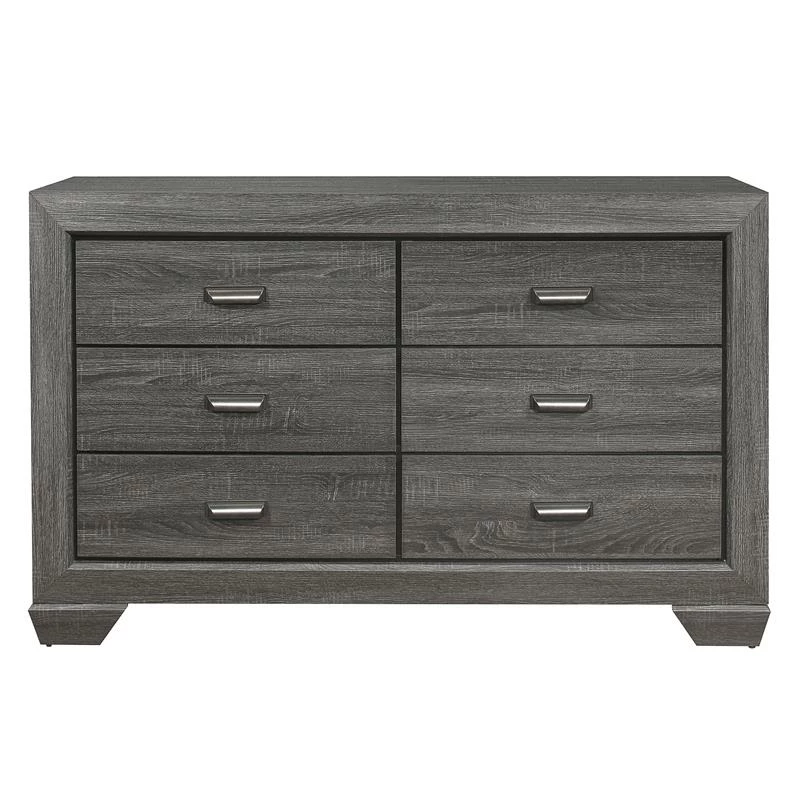New ๐ Lexicon Beechnut 6 Drawers Contemporary Wood ๐ Dresser In Gray ๐ - Image 3