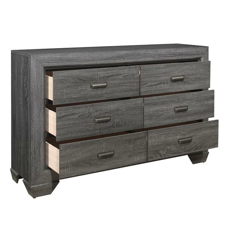 New ๐ Lexicon Beechnut 6 Drawers Contemporary Wood ๐ Dresser In Gray ๐ - Image 4