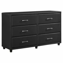 Top 10 ๐ Lexicon Lorenzi 6 Drawers Contemporary Wood And Faux Leather ๐ Dresser In Black โจ