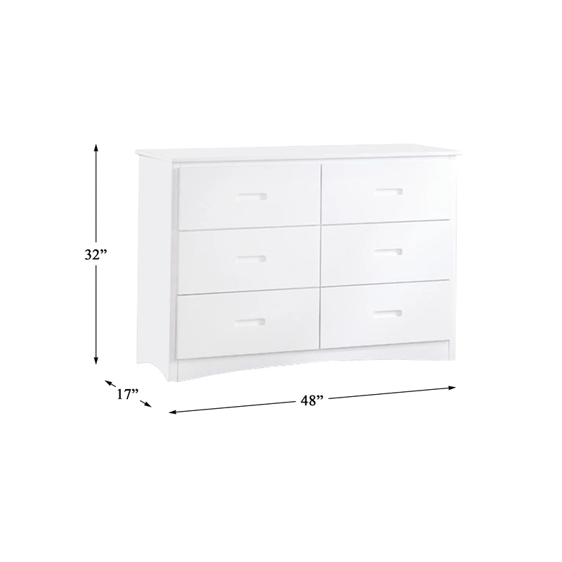 Coupon 👏 Lexicon Galen 48-inch 6 Drawers Transitional Wood 👗 Dresser In White 😉 - Image 10