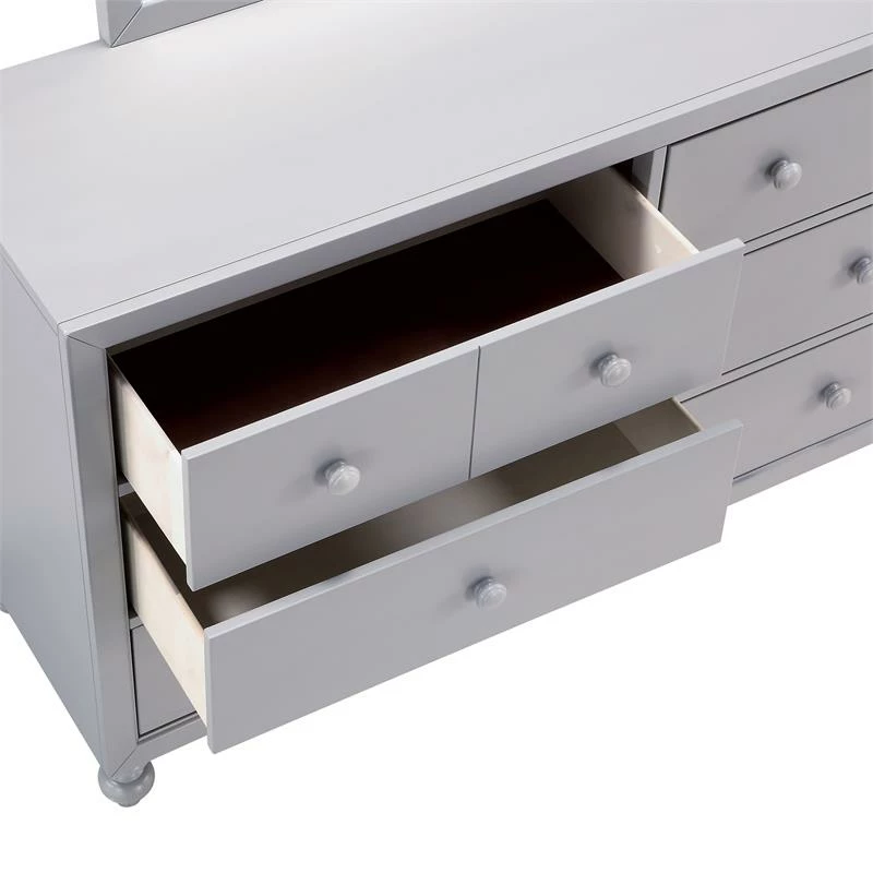 Budget 🔥 Lexicon Wellsummer 6 Dovetail Drawers Modern Wood 👗 Dresser In Gray 💯 - Image 11