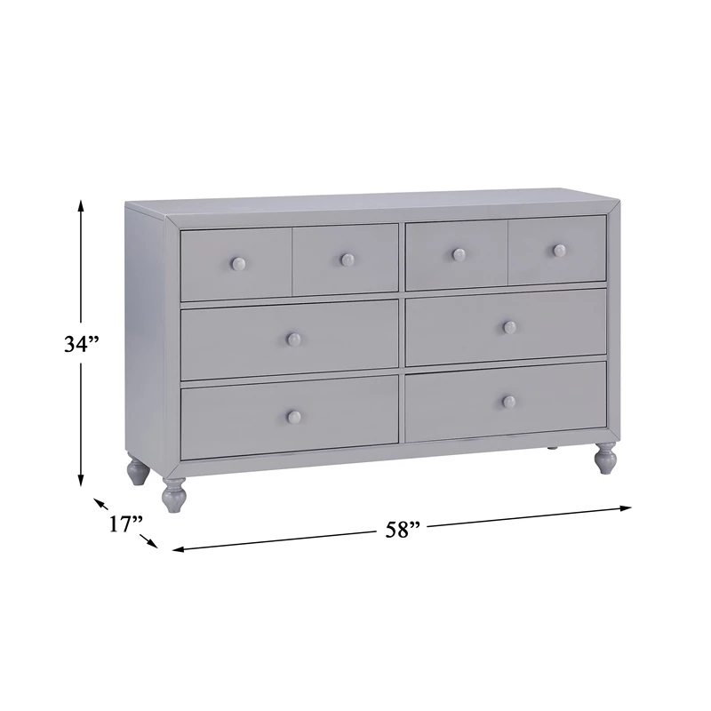 Budget 🔥 Lexicon Wellsummer 6 Dovetail Drawers Modern Wood 👗 Dresser In Gray 💯 - Image 13