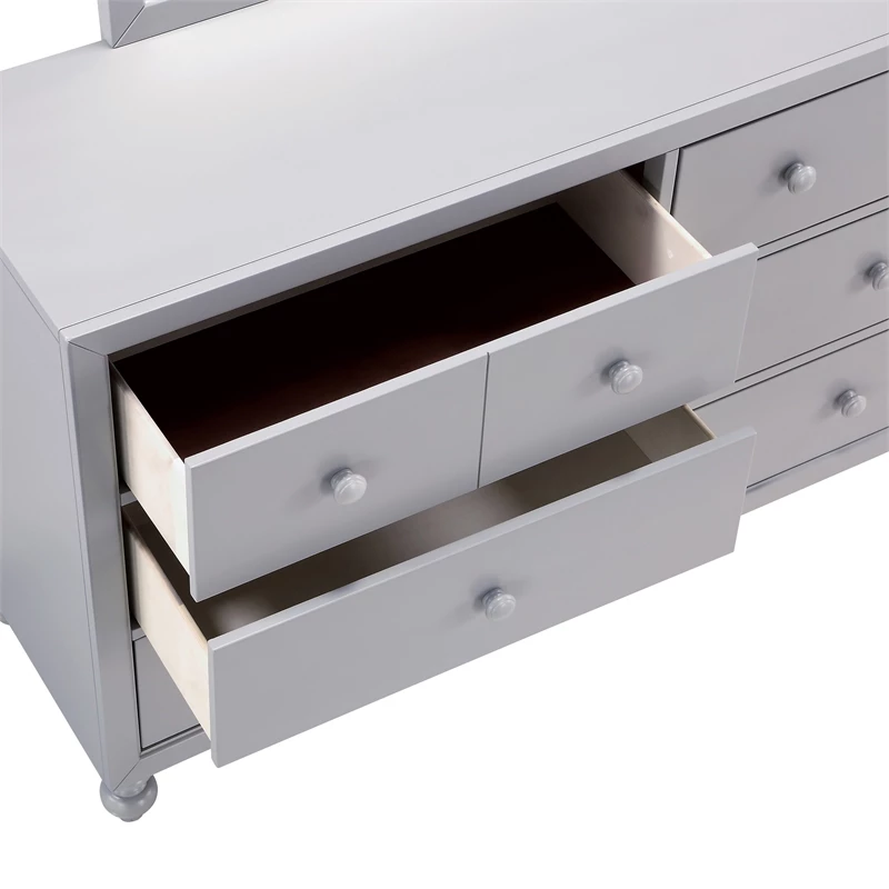 Budget 🔥 Lexicon Wellsummer 6 Dovetail Drawers Modern Wood 👗 Dresser In Gray 💯 - Image 4