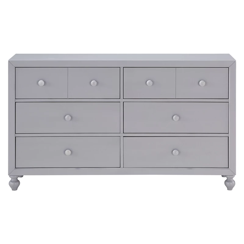 Budget 🔥 Lexicon Wellsummer 6 Dovetail Drawers Modern Wood 👗 Dresser In Gray 💯 - Image 6