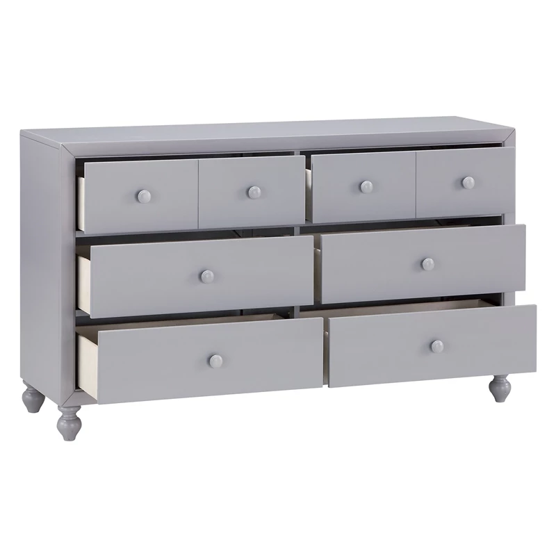 Budget 🔥 Lexicon Wellsummer 6 Dovetail Drawers Modern Wood 👗 Dresser In Gray 💯 - Image 7