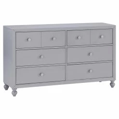 Budget ๐ฅ Lexicon Wellsummer 6 Dovetail Drawers Modern Wood ๐ Dresser In Gray ๐ฏ