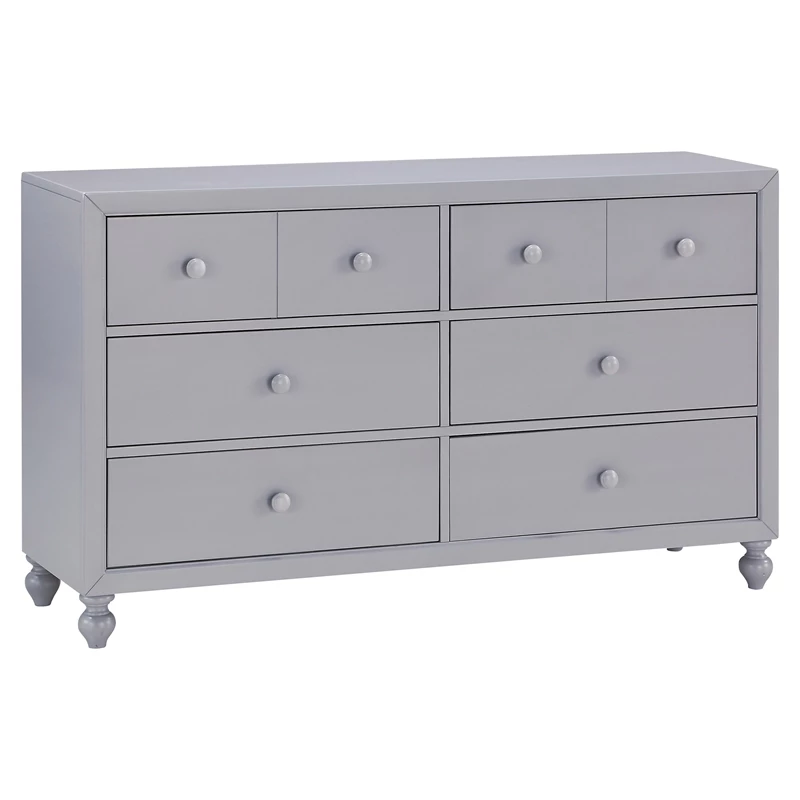 Budget 🔥 Lexicon Wellsummer 6 Dovetail Drawers Modern Wood 👗 Dresser In Gray 💯 - Image 2