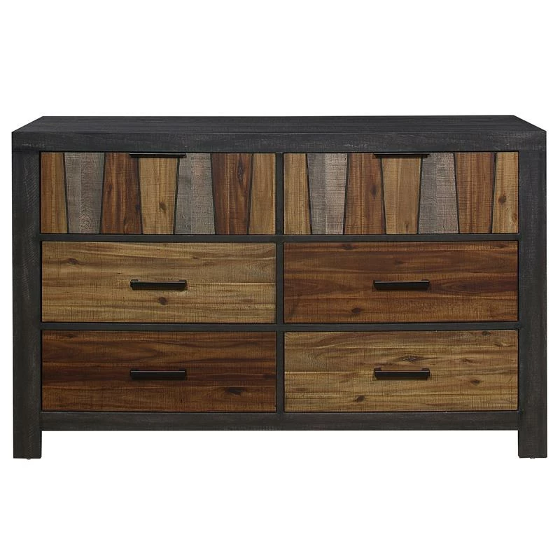 Budget β Lexicon Cooper 6 Dovetail Drawers Modern Wood π Dresser In Brown π - Image 2
