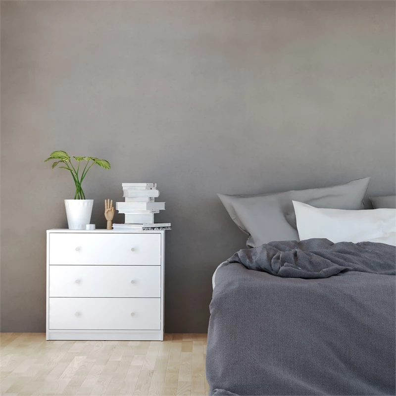 Brand new ⭐ Pemberly Row Contemporary Engineered Wood 3 Drawer Chest In White 😀 - Image 10