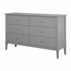 Budget ๐ Ameriwood Home Franklin 6 Drawer ๐ Dresser In Gray โค๏ธ