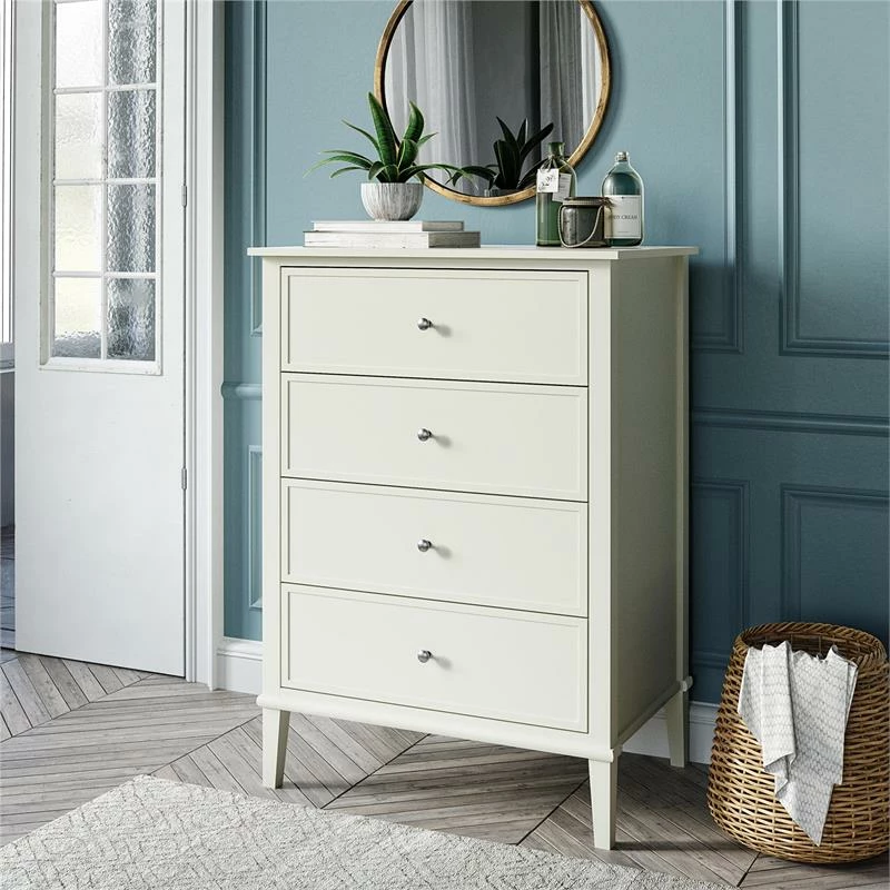 Promo ๐ Ameriwood Home Franklin 4 Drawer ๐ Dresser In Soft White โ - Image 7