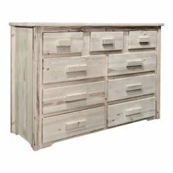 Promo ๐ Montana Woodworks Homestead Handcrafted Wood ๐ Dresser With 9-drawer In Natural ๐
