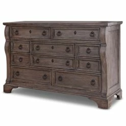 Wholesale 🔔 American Woodcrafters Heirloom Rustic Brown Charcoal 10-drawer Triple 👗 Dresser 🎁