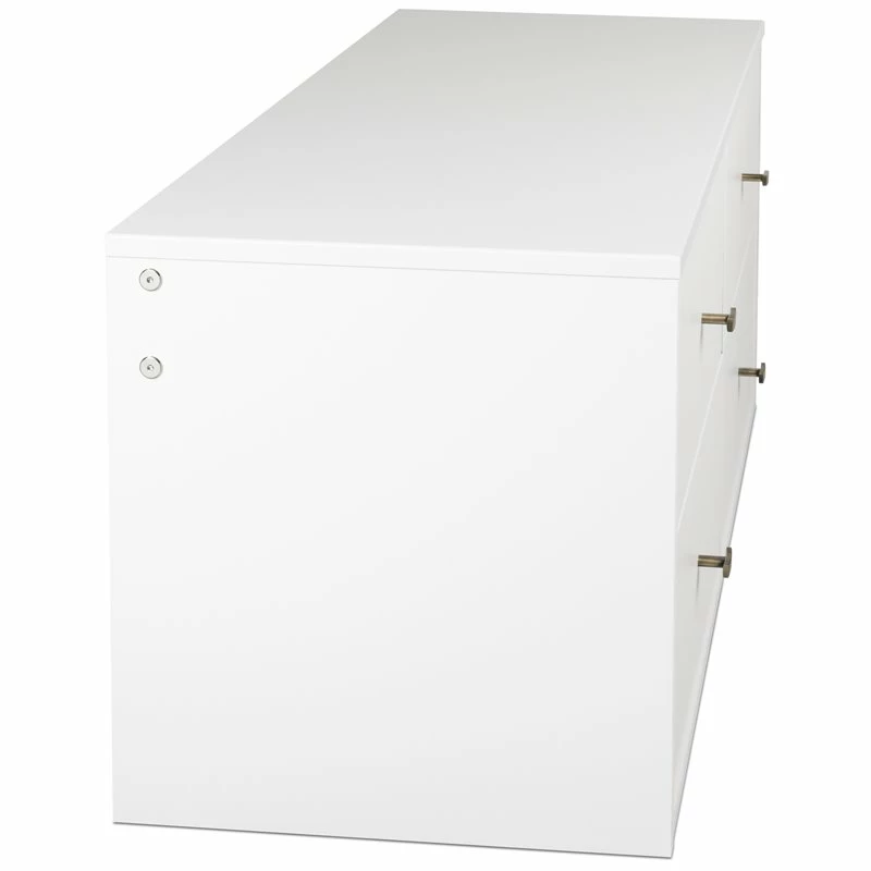Outlet ❤️ Prepac Milo 4 Drawer Floating Wooden 👗 Dresser In White 🎁 - Image 5