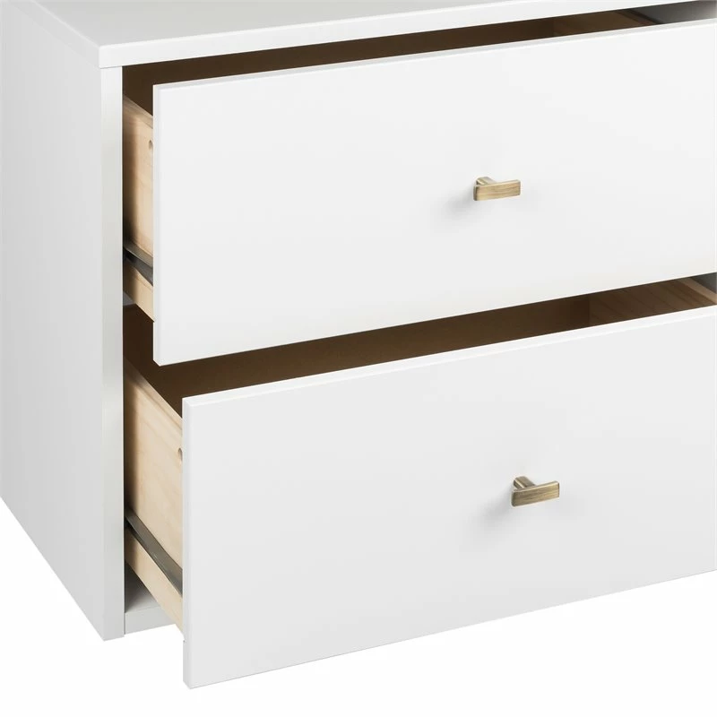 Outlet ❤️ Prepac Milo 4 Drawer Floating Wooden 👗 Dresser In White 🎁 - Image 8