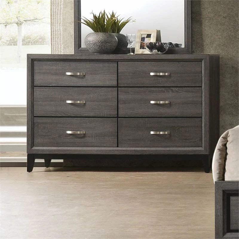 Best reviews of 🤩 Bowery Hill Metal And Wood Bedroom 👗 Dresser In Weathered Gray 😉 - Image 2